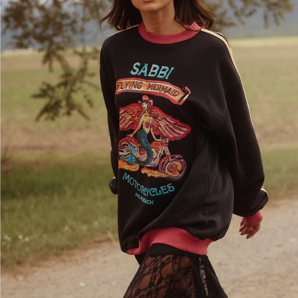 NWT SABBI THE DIEGO JUMPER - FLYING MERMAID JUMPER BLACK - Picture 1 of 6